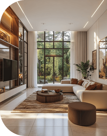 Modern three-bedroom apartment for sale in Cocody, Abidjan, featuring a contemporary design, spacious interiors, and a private balcony with scenic views.
